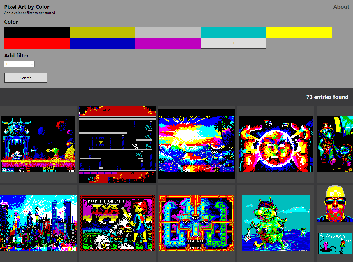 Pixel Art Color Browser